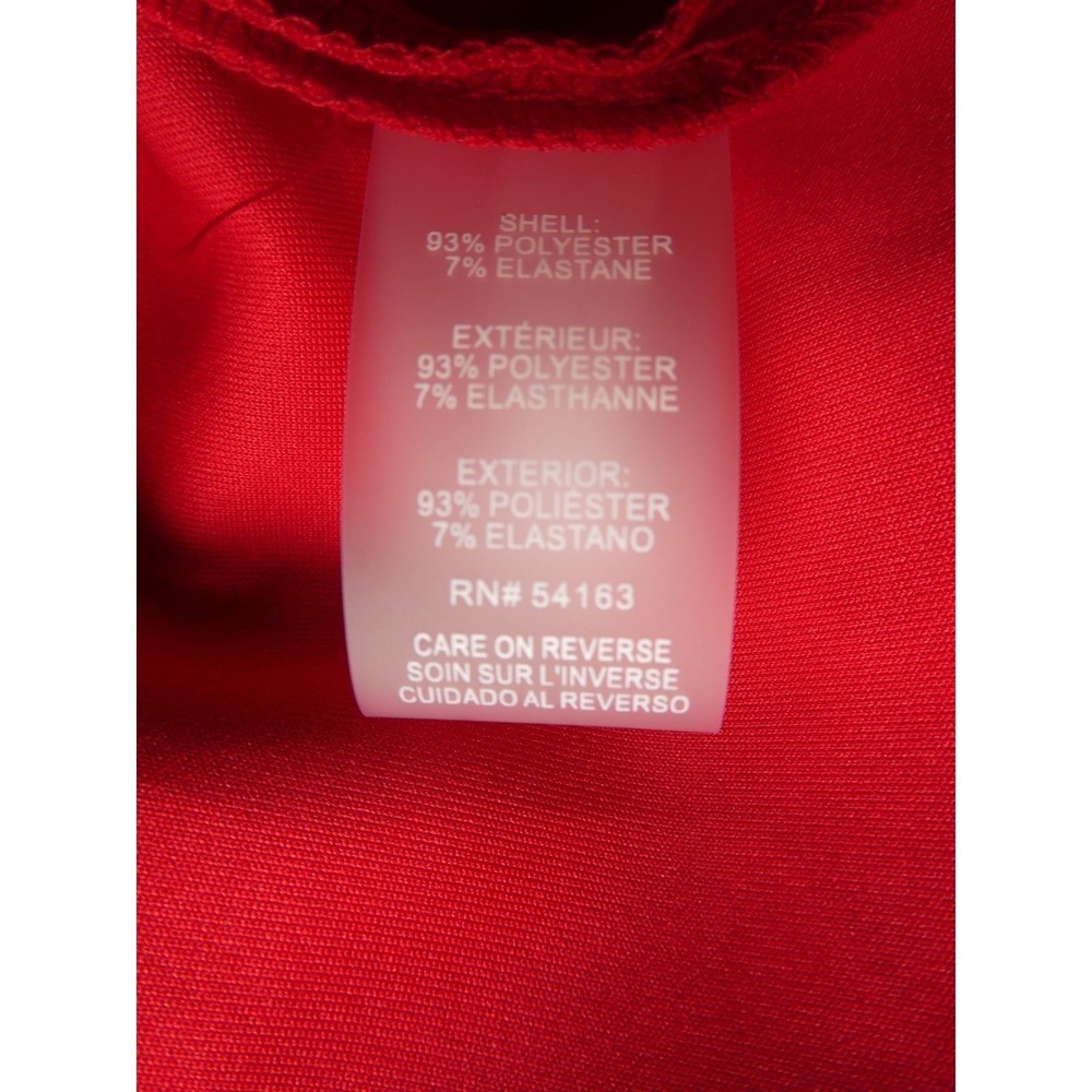 Tommy Hilfiger Women's Scuba Sheath Red Cocktail Dress TD7S1ME1 S 16 - Picture 5 of 8